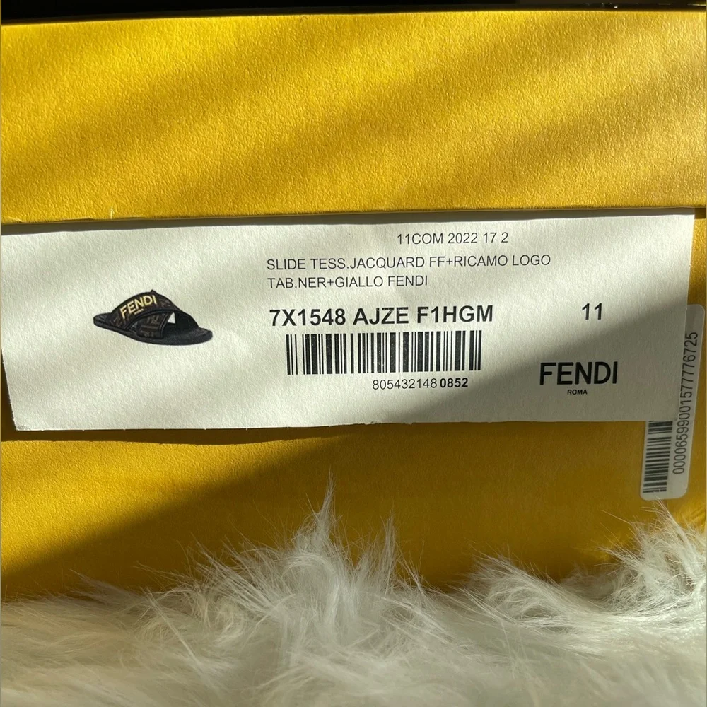 Authentic Fendi Cross-Strap FF Logo Sandals Mens - Picture 7 of 7